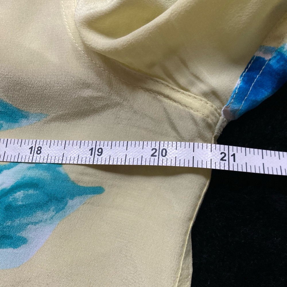 Equipment Yellow & Blue Floral Button Down Shirt (Sm/Med) - Picture 5 of 8